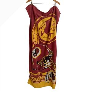 Washington Redskins NFL Football Helmet Logo Beach Towel Large Red Yellow